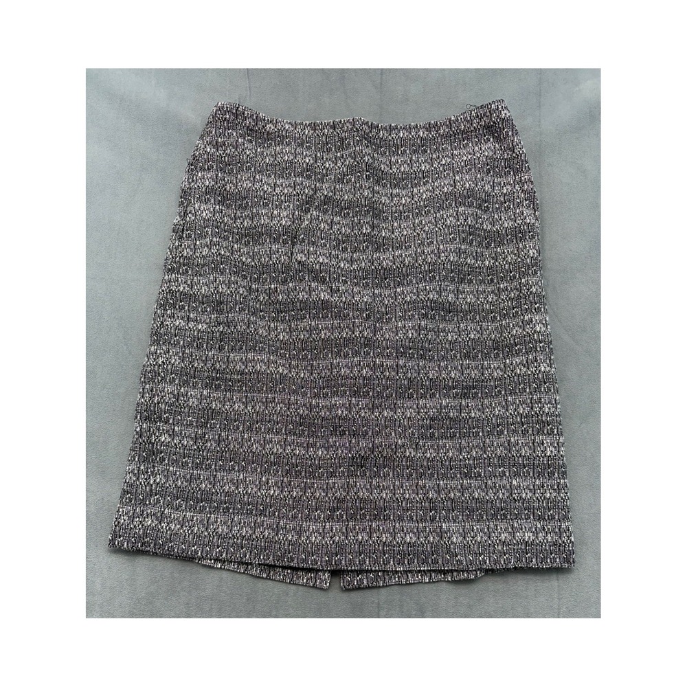 Anne Klein Black White Tweed Pencil Skirt Professional Career Size 10 6XE121151M